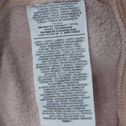 Nike Men's Beige Pullover Hoodie XS Fleece Logo Sportswear
