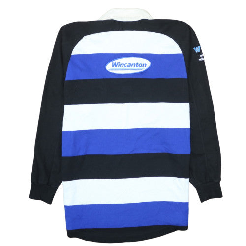 Puma Mens Blue Bath Rugby Long Sleeve Polo Shirt Size M