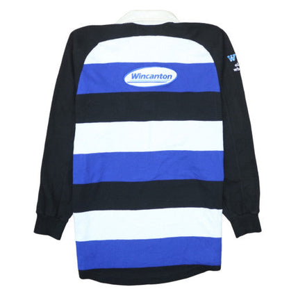 Puma Mens Blue Bath Rugby Long Sleeve Polo Shirt Size M