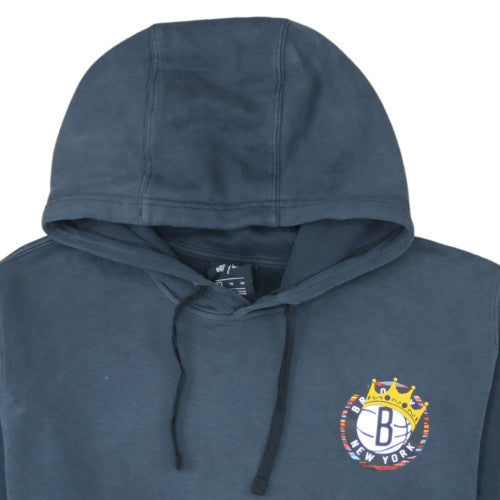 Nike Men's Blue Pullover Hoodie XL Brooklyn NBA Graphic Fleece Sweatshirt