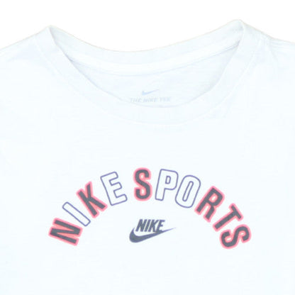 Nike Boys White XL Sports Logo Short Sleeve Cotton T-Shirt