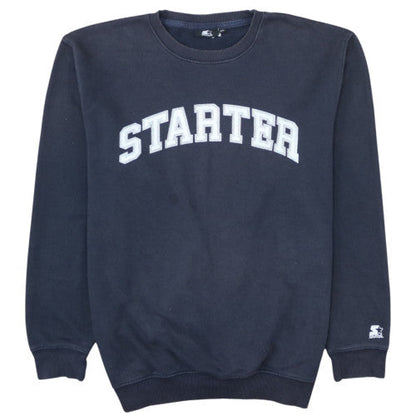 Starter Men's Blue 2XL Pullover Sweatshirt Crew Neck Fleece