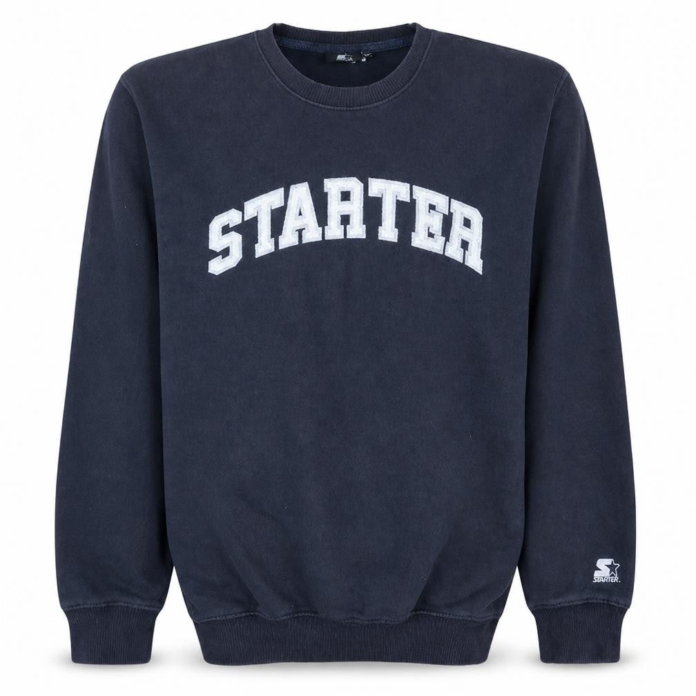 Starter Men's Blue 2XL Pullover Sweatshirt Crew Neck Fleece