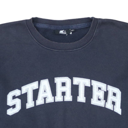 Starter Men's Blue 2XL Pullover Sweatshirt Crew Neck Fleece