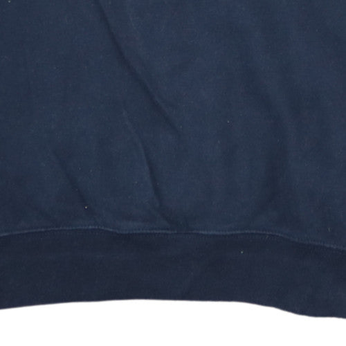 Champion Mens Blue Logo Pullover Sweatshirt Medium