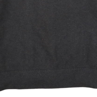 Tommy Hilfiger Men's Black Cotton Cashmere V-Neck Jumper L