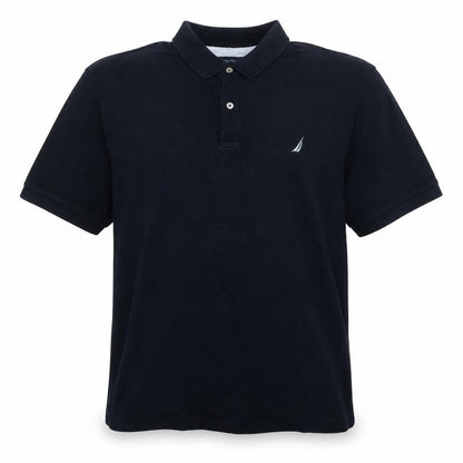 Nautica Men's Black Cotton Short Sleeve Polo Shirt XL Regular Fit