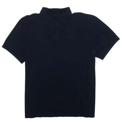 Nautica Men's Black Cotton Short Sleeve Polo Shirt XL Regular Fit