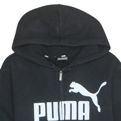 Puma Men's Black Full Zip Hoodie Sweatshirt Size M Sports Fleece