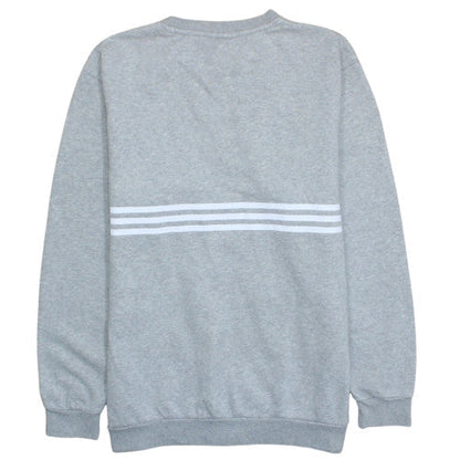 Adidas Men's Grey Crew Neck Logo Fleece Sweatshirt Size M