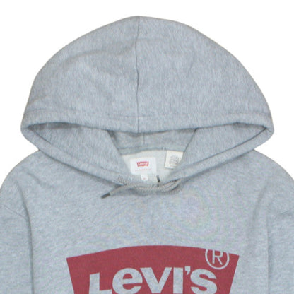 Levi's Men's Grey XL Pullover Hoodie with Logo Print