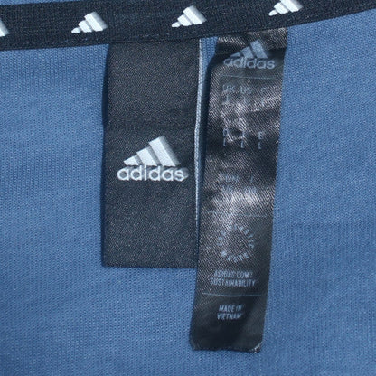 Adidas Men's Blue Full Zip Hoodie Size L Regular Fit Sportswear