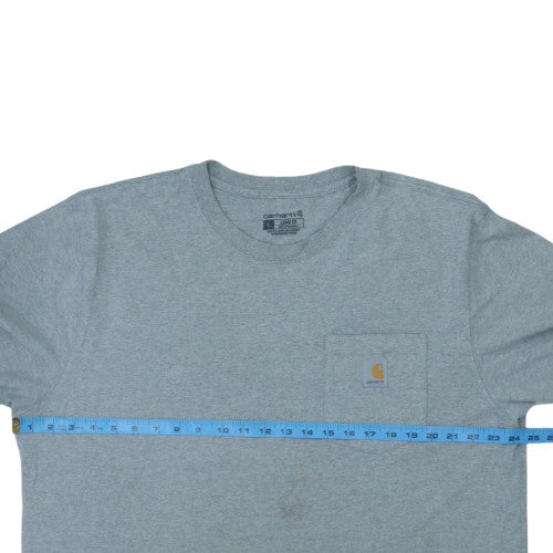 Carhartt Men's Grey Long Sleeve Relaxed Fit Jersey Work Shirt L