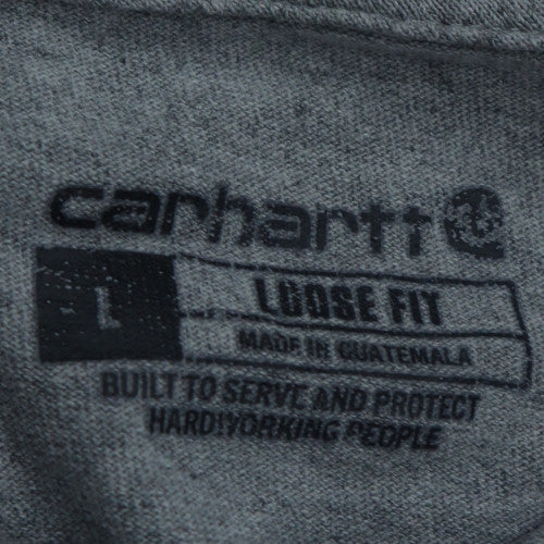 Carhartt Men's Grey Long Sleeve Relaxed Fit Jersey Work Shirt L