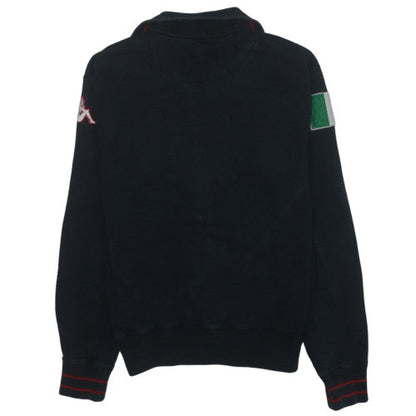 Kappa Men's Black Milano Full Zip Sweatshirt Small Cotton