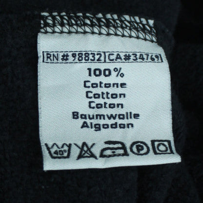 Kappa Men's Black Milano Full Zip Sweatshirt Small Cotton