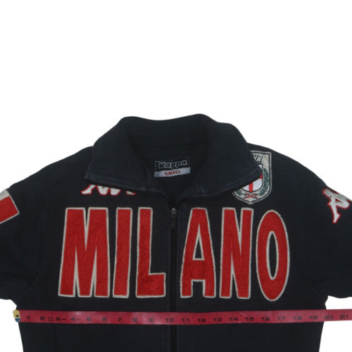 Kappa Men's Black Milano Full Zip Sweatshirt Small Cotton