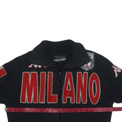 Kappa Men's Black Milano Full Zip Sweatshirt Small Cotton