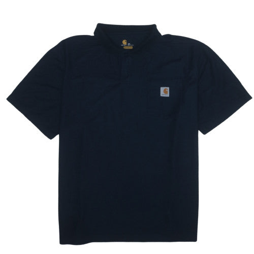 Carhartt Men's Black 2XL Original Fit Polo Shirt Workwear Cotton
