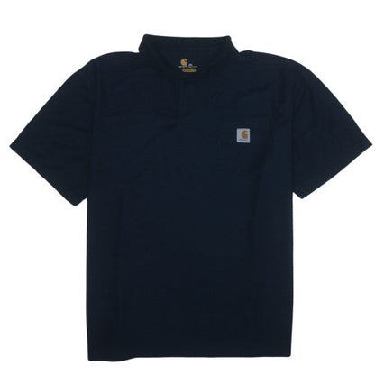 Carhartt Men's Black 2XL Original Fit Polo Shirt Workwear Cotton