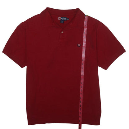 Chaps Men's Red XXL Cotton Short Sleeve Polo Shirt Classic Fit