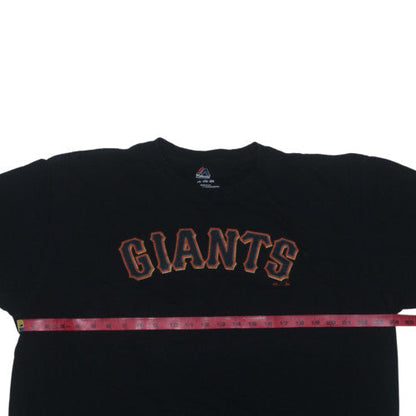 Majestic Men’s Black Giants Baseball T-Shirt Size 2XL Cotton Crew Neck