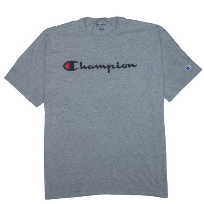 Champion Men's Grey 2XL Crew Neck Athletic Logo T-Shirt