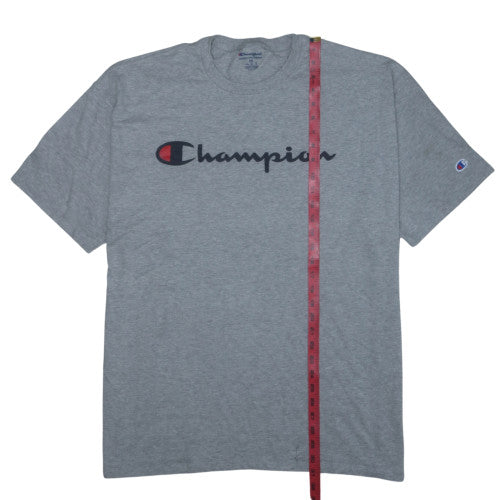 Champion Men's Grey 2XL Crew Neck Athletic Logo T-Shirt