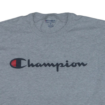 Champion Men's Grey 2XL Crew Neck Athletic Logo T-Shirt