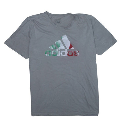Adidas Men's Grey 2XL Regular Fit Graphic Sports T-Shirt