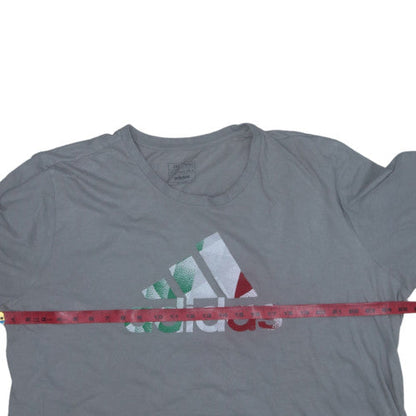 Adidas Men's Grey 2XL Regular Fit Graphic Sports T-Shirt