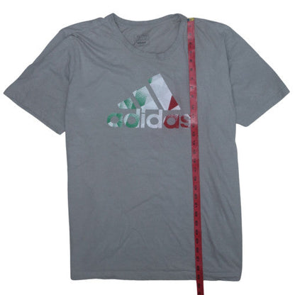 Adidas Men's Grey 2XL Regular Fit Graphic Sports T-Shirt