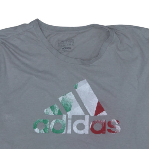 Adidas Men's Grey 2XL Regular Fit Graphic Sports T-Shirt