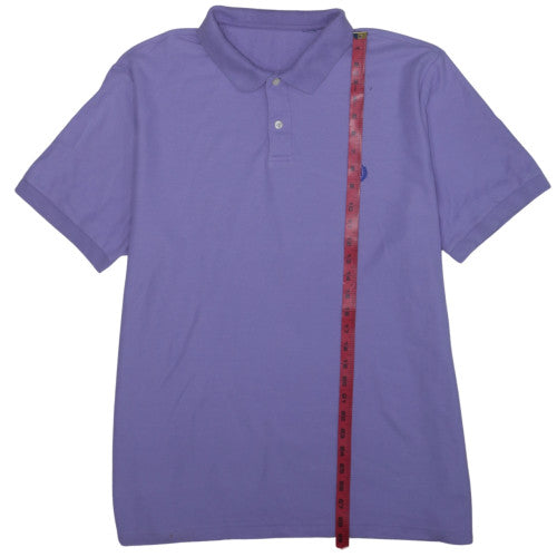 Chaps Men's Purple Cotton Short Sleeve Polo Shirt XL