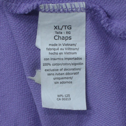 Chaps Men's Purple Cotton Short Sleeve Polo Shirt XL