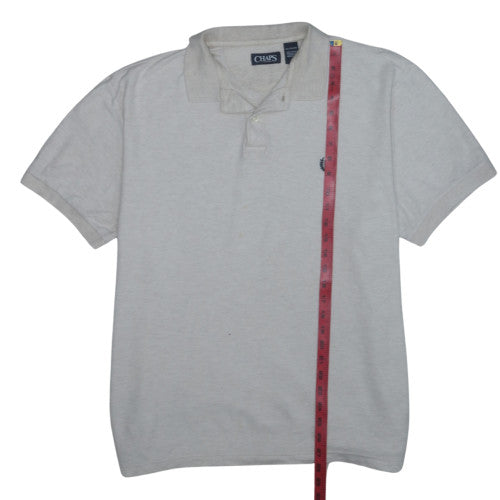 Chaps Men's Beige XL Regular Fit 100% Cotton Polo Shirt