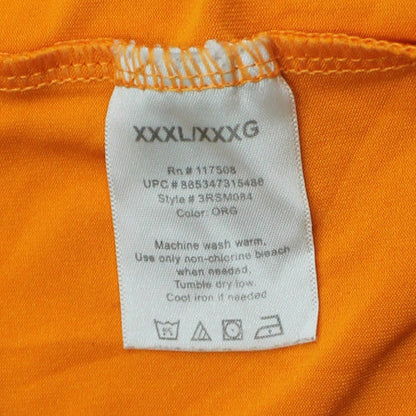 Reebok Men's Orange 3XL Sports Crew Neck Short Sleeve T-Shirt