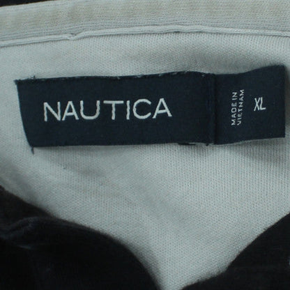 Nautica Men's Black XL Collared Cotton Short Sleeve T-Shirt