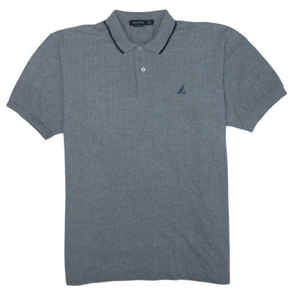 Nautica Men's Grey Cotton Short Sleeve Polo Shirt XL