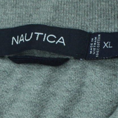 Nautica Men's Grey Cotton Short Sleeve Polo Shirt XL
