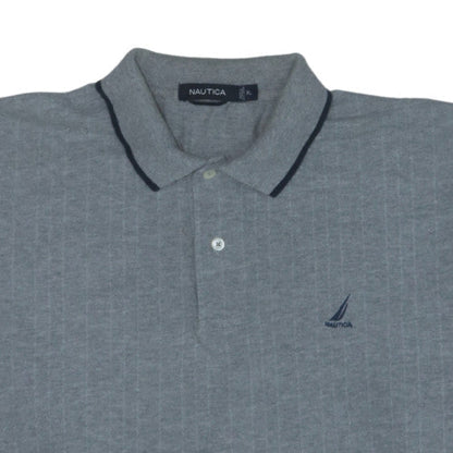 Nautica Men's Grey Cotton Short Sleeve Polo Shirt XL