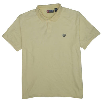 Chaps Men's Beige Short Sleeve Cotton Polo Shirt XXL Classic Fit