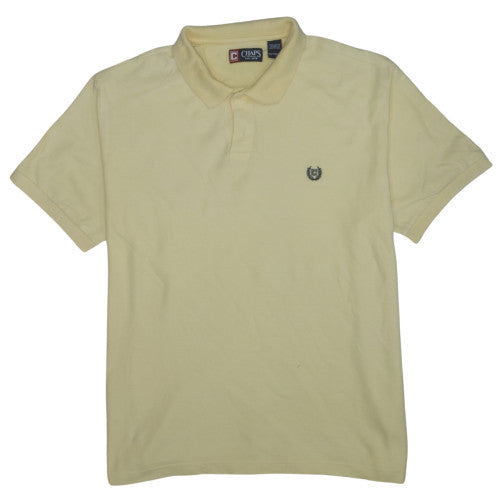 Chaps Men's Beige Short Sleeve Cotton Polo Shirt XXL Classic Fit