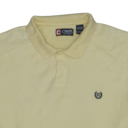 Chaps Men's Beige Short Sleeve Cotton Polo Shirt XXL Classic Fit