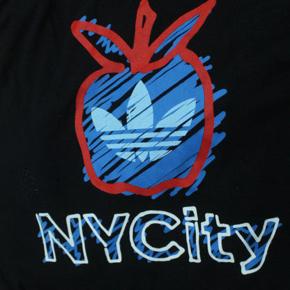 Adidas Men Black NYC Graphic Print Cotton T-Shirt Size L
