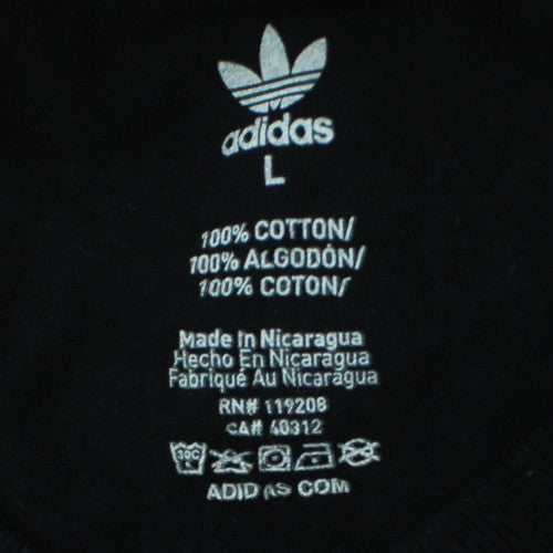 Adidas Men Black NYC Graphic Print Cotton T-Shirt Size L