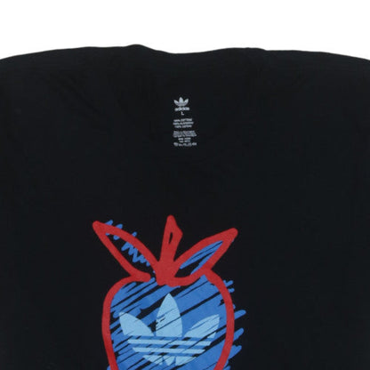 Adidas Men Black NYC Graphic Print Cotton T-Shirt Size L