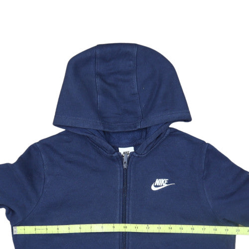 Nike Boys Blue Full Zip Hoodie XL (158-170 cm) Cotton Blend Fleece