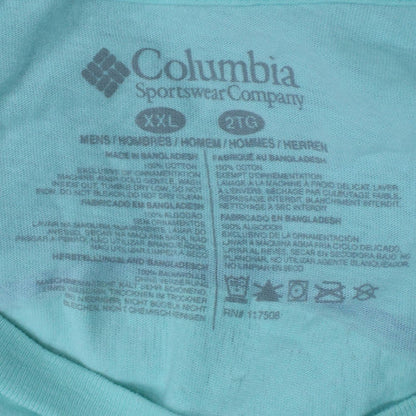Columbia Men's Blue 2XL Graphic Logo T-Shirt Summer Casual