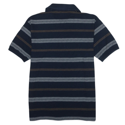 Tommy Hilfiger Men's Blue Striped Cotton Polo Shirt Size L